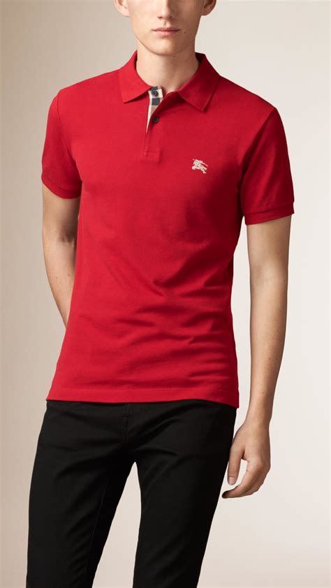 burberry red shirts|authentic burberry polo shirt.